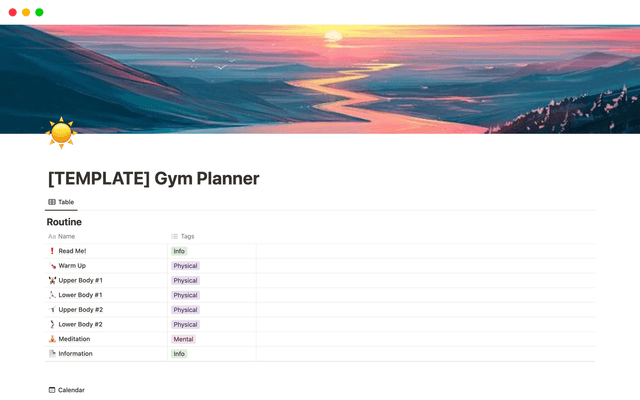Gym Planner