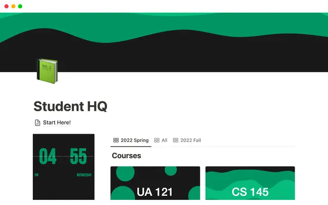 Student HQ - Dark Green Student Theme